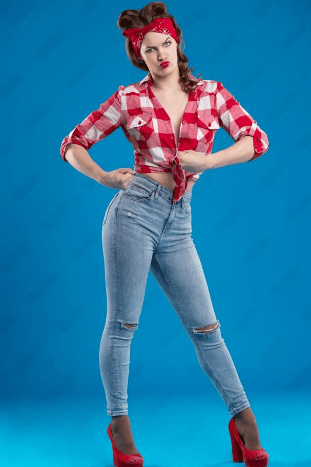 Plaid Shirt with Skinny Jeans