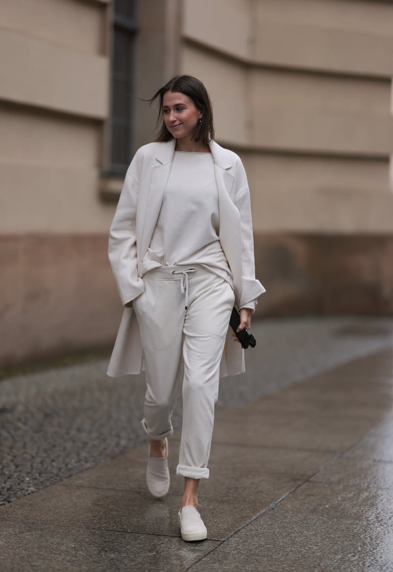 How to Style White Sweatpants With Sneakers