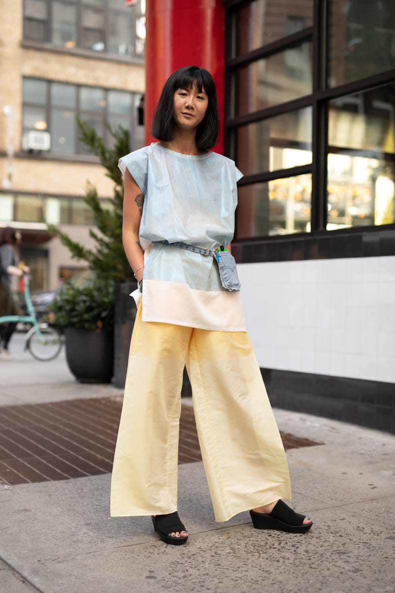 Wide-Leg Pants With a Lightweight Muscle Tee